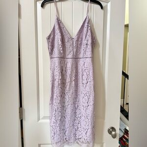 ASTR THE LABEL- Lilac lace midi dress- M